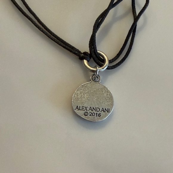 Alex and Ani Silver Tropical Coconut Cocktail Charm Black Cord Bracelet 2016 - Picture 3 of 5